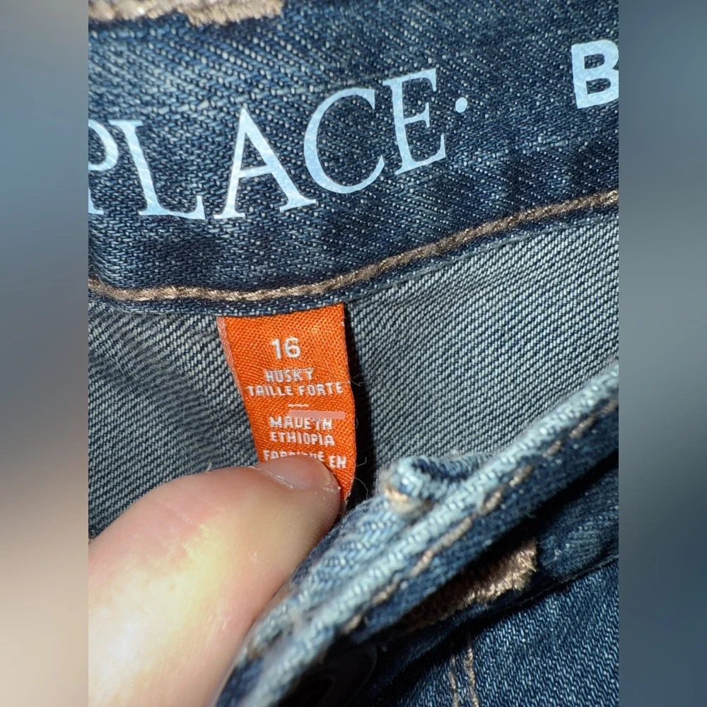 The Children’s Place Boys Husky Bootcut Jeans - Deep Blue - Picture 3 of 6